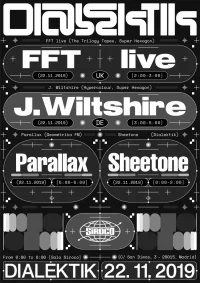 Dialektik, FFT live, J. Wiltshire poster by Koln Studio